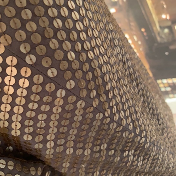 KENNETH COLE NY - NWT - sequin olive mini skirt, zipper - 12 - Picture 15 of 16